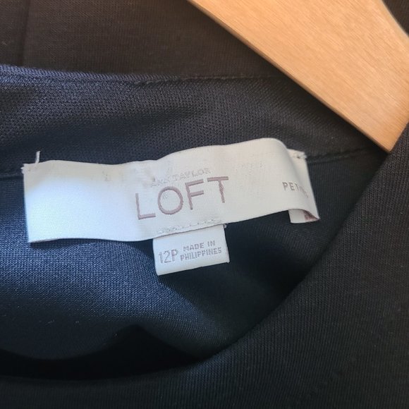 Black Loft Dress with flare - Size 12P - Picture 4 of 4